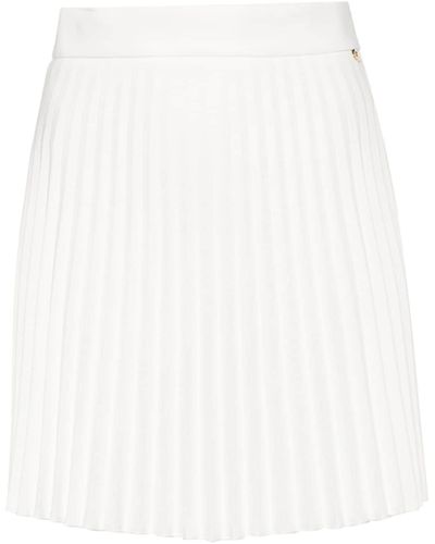 Nissa Minirock mit hohem Bund - Weiß