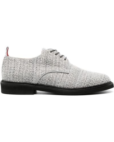 Thom Browne Oxford-Schuhe aus Tweed - Weiß