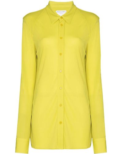 Bottega Veneta Button-up Long-sleeve Shirt - Yellow