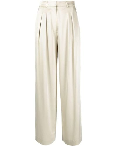 Nanushka Lynda Straight-leg Satin Trousers - White