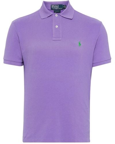 Polo Ralph Lauren Polo Pony Cotton Polo Shirt - Purple
