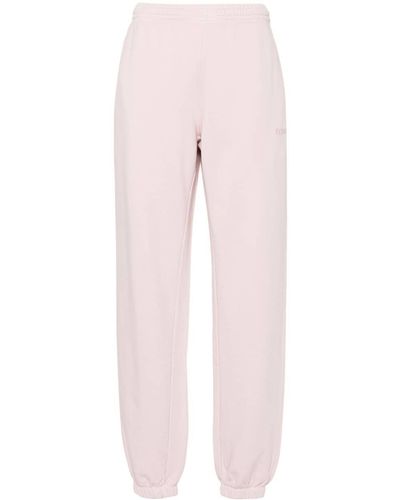 ROTATE BIRGER CHRISTENSEN Logo-embroidered Track Trousers - Pink