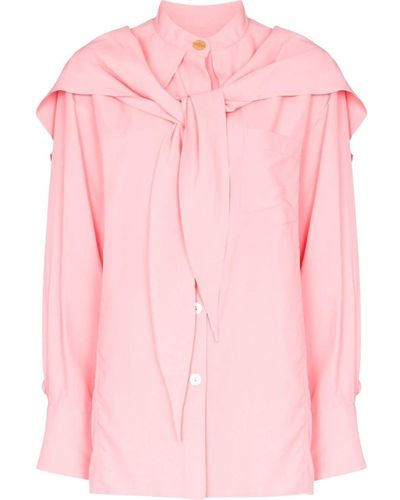 Rejina Pyo Scarf-detail Shirt - Pink