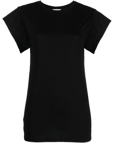 Isabel Marant T-shirt en coton à manches fendues - Noir