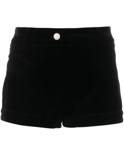 Etro Velour Cotton Minishorts - Black
