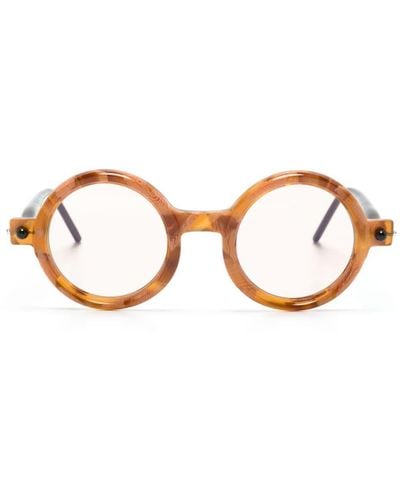Kuboraum P1 round-frame glasses - Marrón