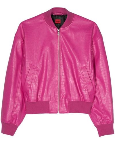 HUGO Amiboma Bomber Jacket - Pink