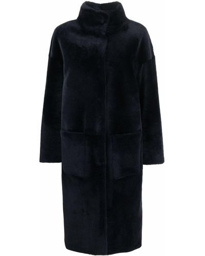 Liska Reversible Shearling Coat - Black