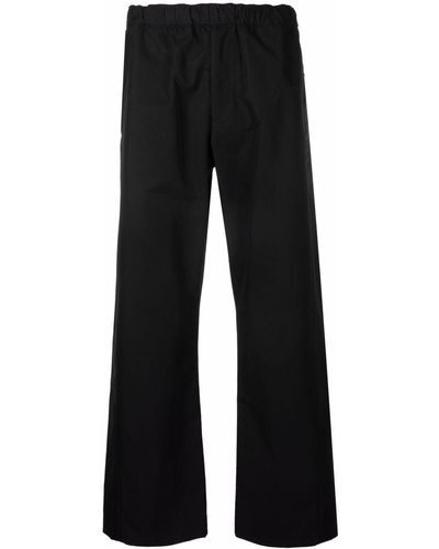 Alexander McQueen Pantalones rectos con cinturilla elástica - Negro