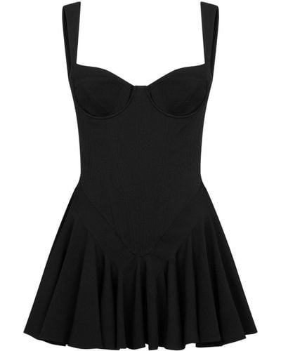DSquared² Bustier-style A-line Minidress - Black
