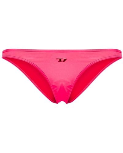 DIESEL Punchy Logo-appliqué Bikini Briefs - Pink