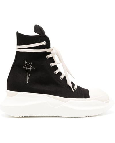 Rick Owens Star-embroidered Lace-up Sneakers - Black
