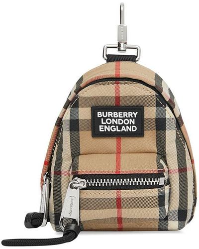 Burberry Plaid Backpack Charm - Multicolour