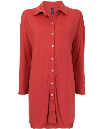 Lygia & Nanny Meline Long-sleeve Shirtdress - Red