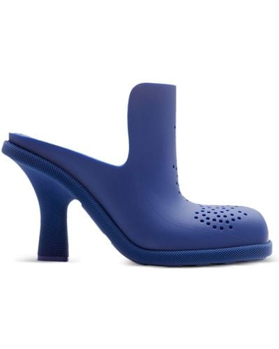 Burberry Highland Rubber Mules - Blue