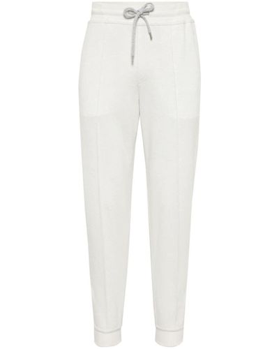 Brunello Cucinelli Drawstring-waistband Track Trousers - White