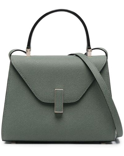 Valextra Iside Leather Tote Bag - Green