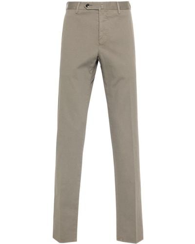 PT Torino Textured Tapered Trousers - Grey