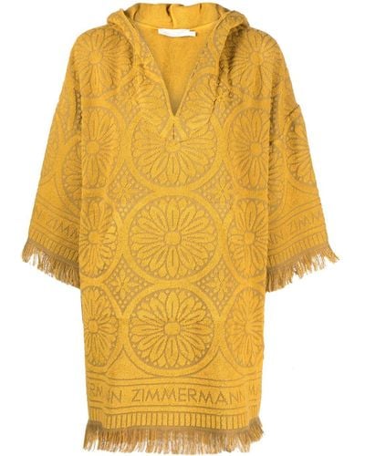 Zimmermann Junie Hooded Dress - Women's - Cotton - Yellow