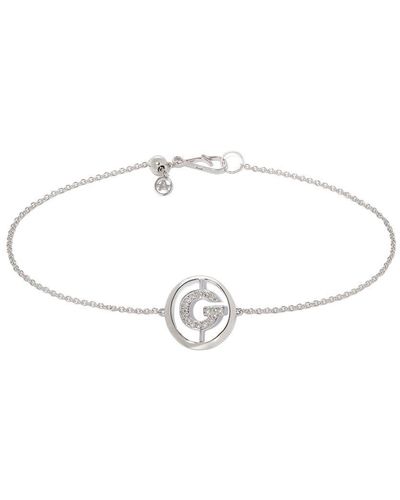 Annoushka Bracelet en or blanc 18ct à initiale G ornée de diamants - Métallisé