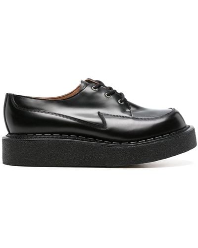 Comme des Garçons X George Cox Leather Derby Shoes - Men's - Rubber/calf Leather/fabric - Black