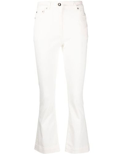 Semicouture Frederick Flared Cropped Jeans - White