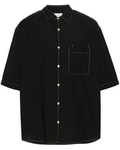 Lemaire Chemise à coutures contrastantes - Noir