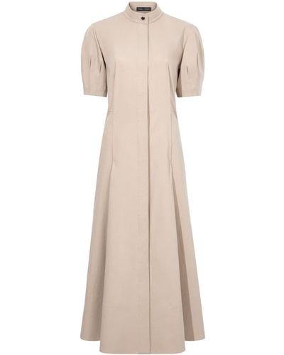 Proenza Schouler Tracey Buttoned-slits Midi Dress - Natural