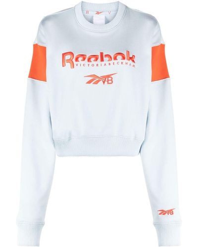 Reebok X Victoria Beckham Logo-print Cotton Sweatshirt - White