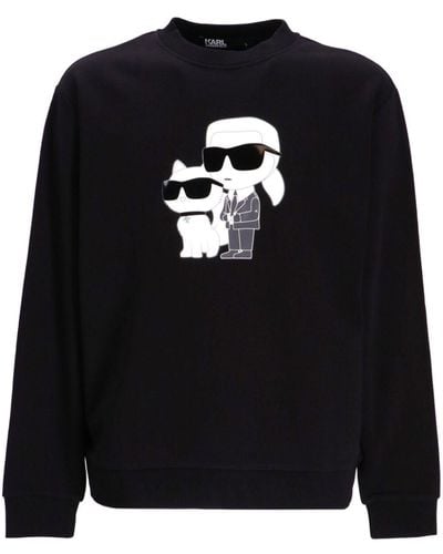 Karl Lagerfeld Sweater Met Print - Zwart