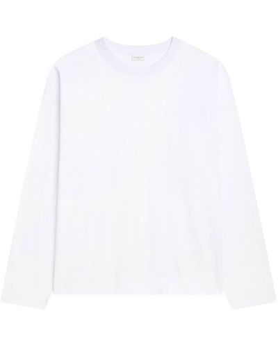 Dries Van Noten T-Shirt mit tiefen Schultern - Weiß