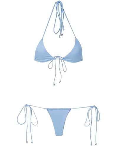 Amir Slama Set bikini a triangolo - Blu