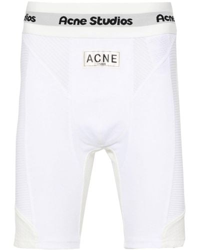Acne Studios Shorts mit Logo-Bund - Weiß