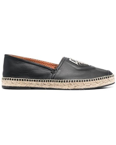 Philipp Plein Espadrilles con placca logo - Grigio