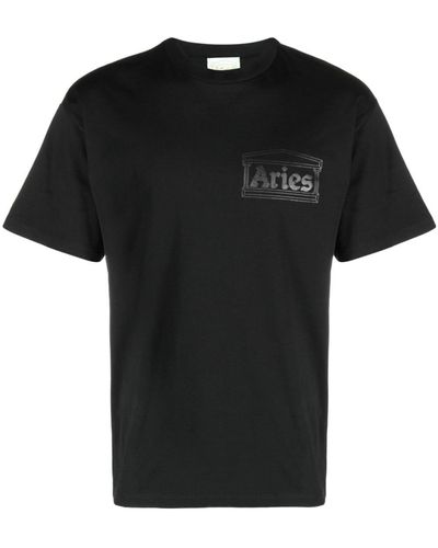 Aries ロゴ Tシャツ - ブラック