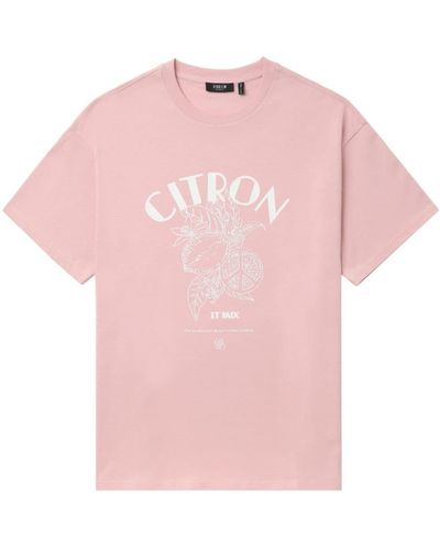 FIVE CM T-Shirt mit grafischem Print - Pink