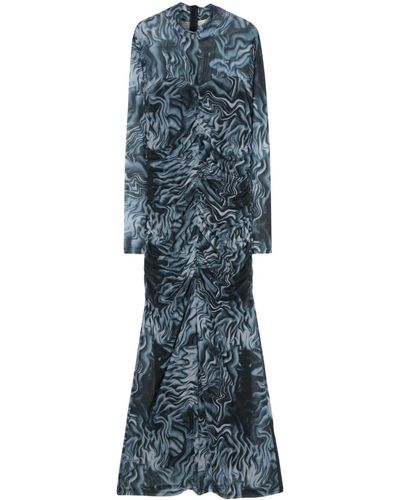 Gestuz Ewagz Draped Midi Dress - Blue