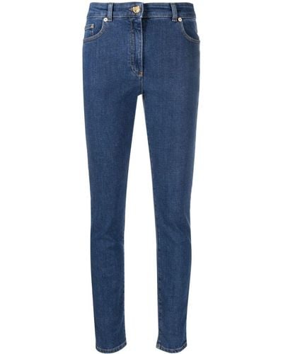 Moschino Skinny-Jeans mit Teddy - Blau