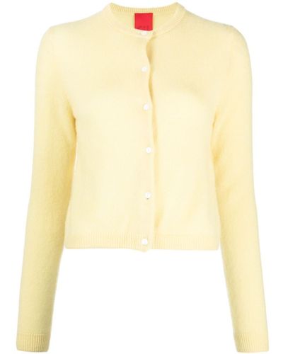 Cashmere In Love Faye Fine-knit Cardigan - Yellow