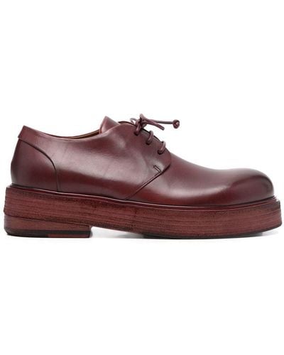 Marsèll Zapatos con cordones y suela gruesa - Rojo
