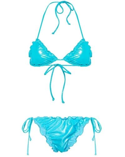 Mc2 Saint Barth Bikini Saggitarius con acabado brillante - Azul