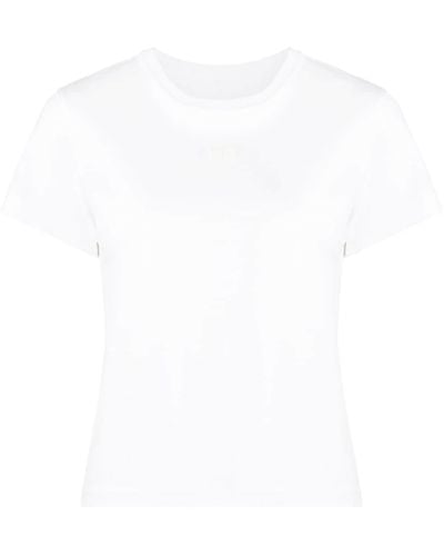 Alexander Wang T-shirt con logo goffrato - Bianco