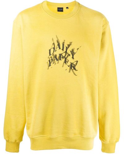 Daily Paper Logo-print Cotton Sweatshirt - Yellow