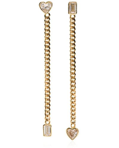 Mindi Mond 18kt Gold Fancy Cut Chain Earrings - Metallic
