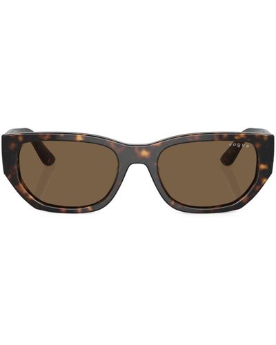 Vogue Eyewear Tortoiseshell-effect Rectangle-frame Sunglasses - Brown