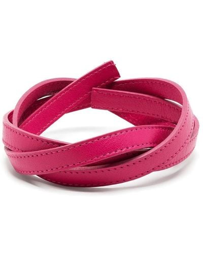 De Grisogono Flat Leather Bracelet - Pink