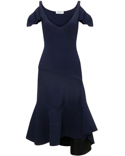 JW Anderson Kleid mit Volants - Blau