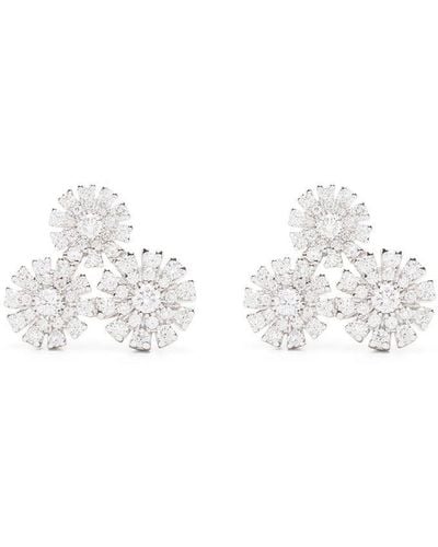 Damiani 18kt White Gold Margherita Diamond Stud Earrings
