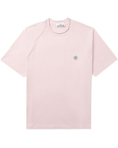 Stone Island T-Shirt mit Kompass - Pink