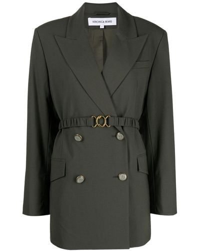 Veronica Beard Hutchinson Double-breasted Trench Coat - Black